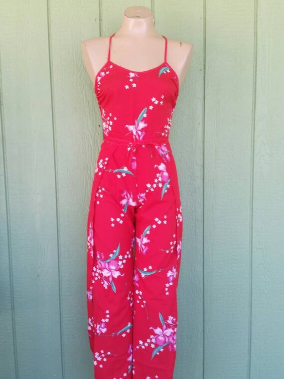 Vintage Halter Jumpsuit, Wrap Jumpsuit, Romper, 19