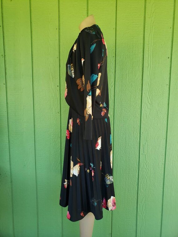 Vintage 1970's Sleeveless Polyester Day Dress wit… - image 7