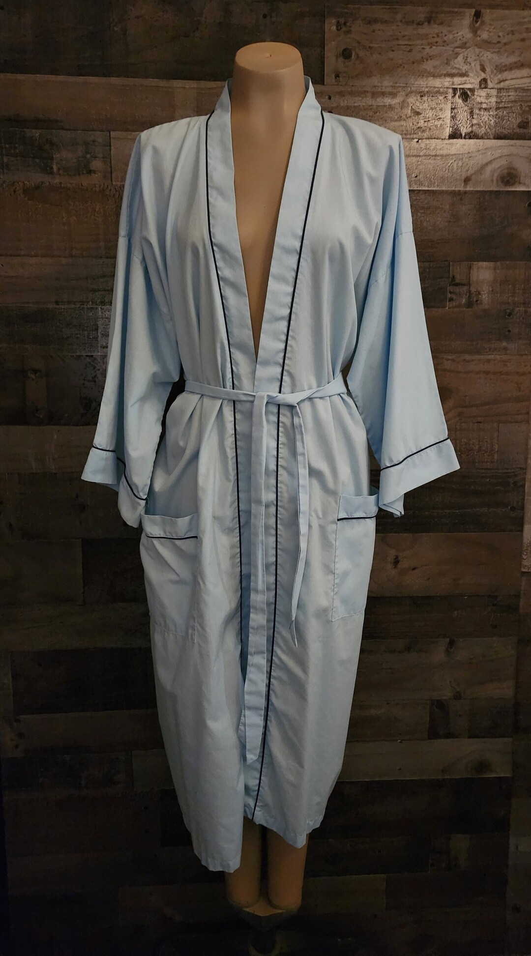 Peignoir décontracté léger vintage avec ceinture pour hommes par