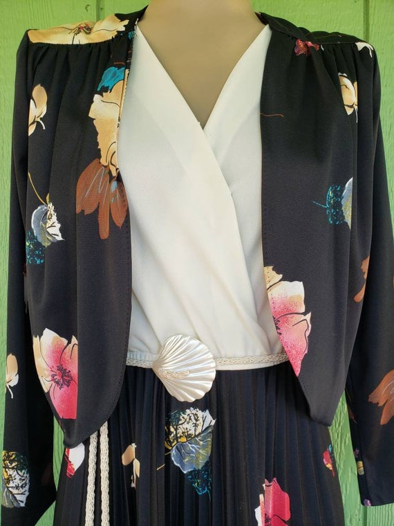 Vintage 1970's Sleeveless Polyester Day Dress wit… - image 6