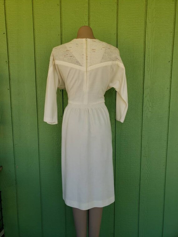 Vintage Melissa Petites Dress | Winter White Dres… - image 8