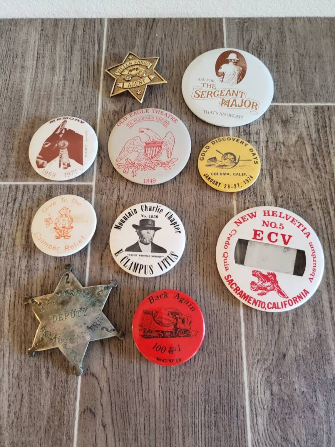 Vintage Pins and Badges A Lot of Multiple Pin and Badges Etsy