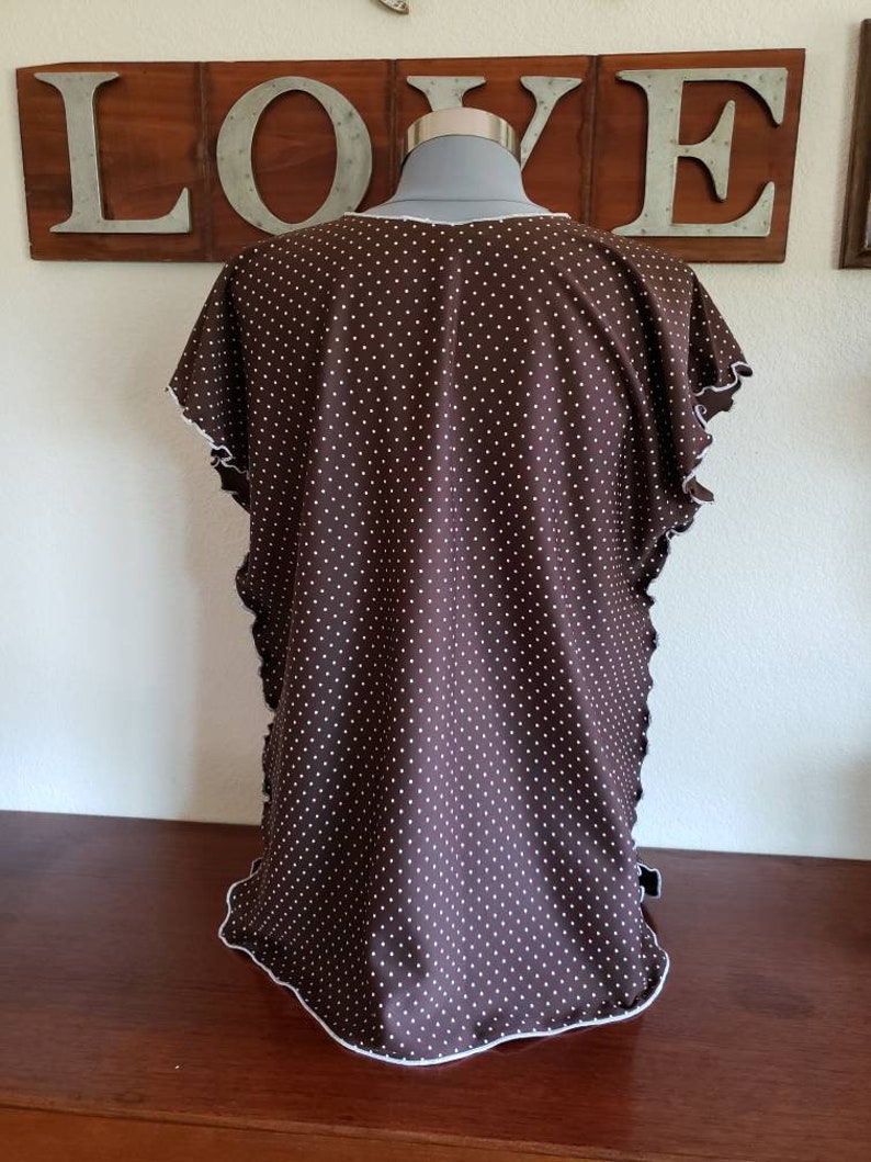 1970/'s Polyester Tunic Top Summer Tunic Various Sizes Vintage NOS Polka Dot Tunic By Connie/'s Blouses