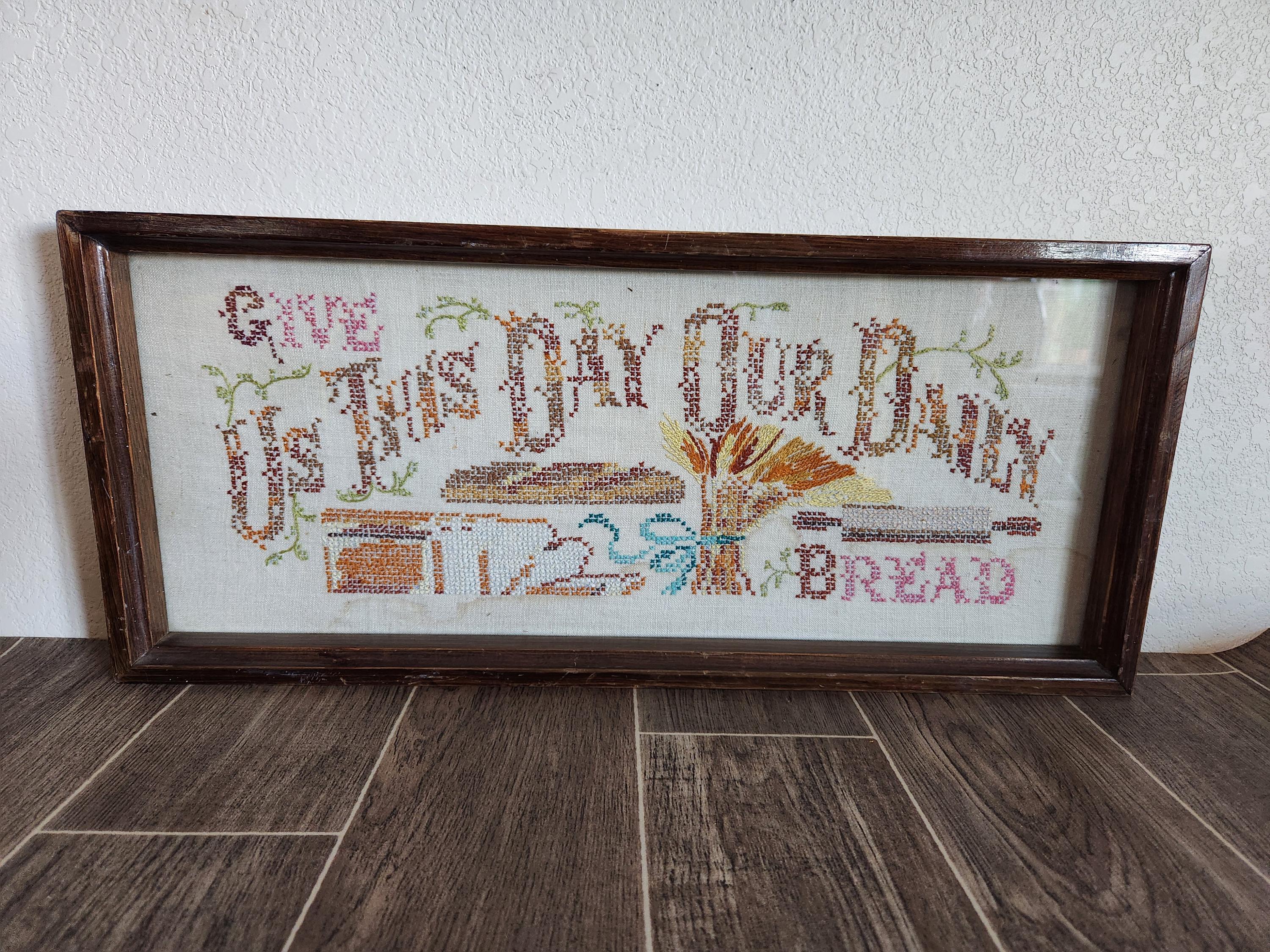 Vintage Framed Cross Stitch Art | 