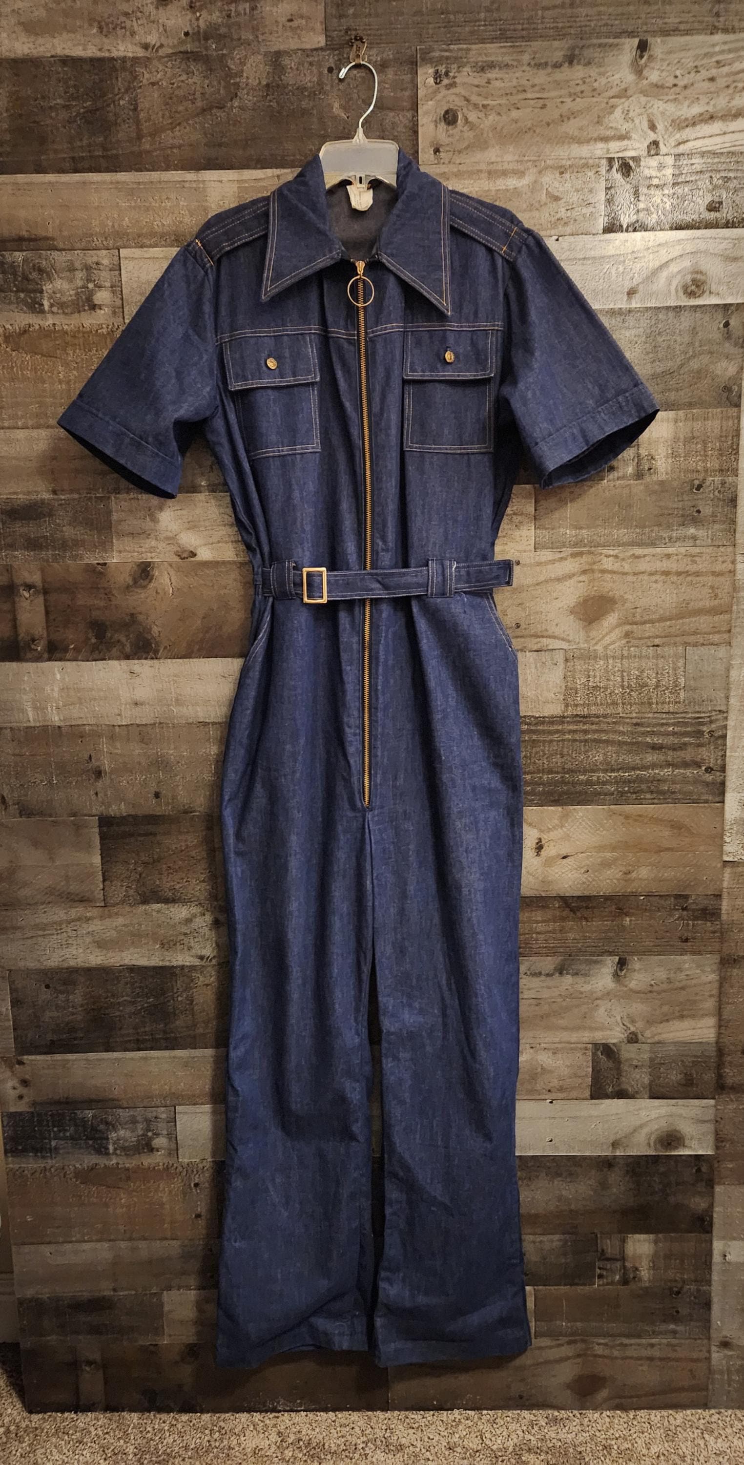 Vintage Denim Coveralls Sears Roebuck Overalls Work Wear 60s