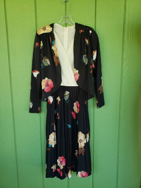 Vintage 1970's Sleeveless Polyester Day Dress wit… - image 4