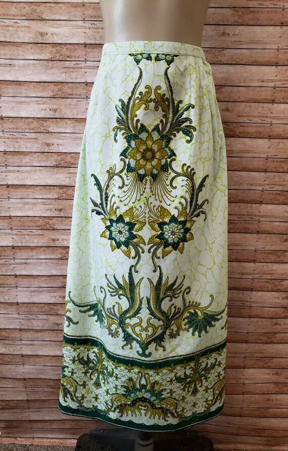 Vintage Cotton Maxi Skirt | Bohemian Maxi Skirt |… - image 1