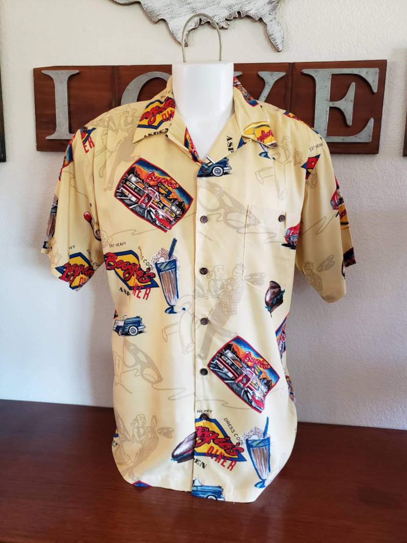 Vintage Tori Richards Boogies Diner Shirt Aloha Shirt Luau | Etsy