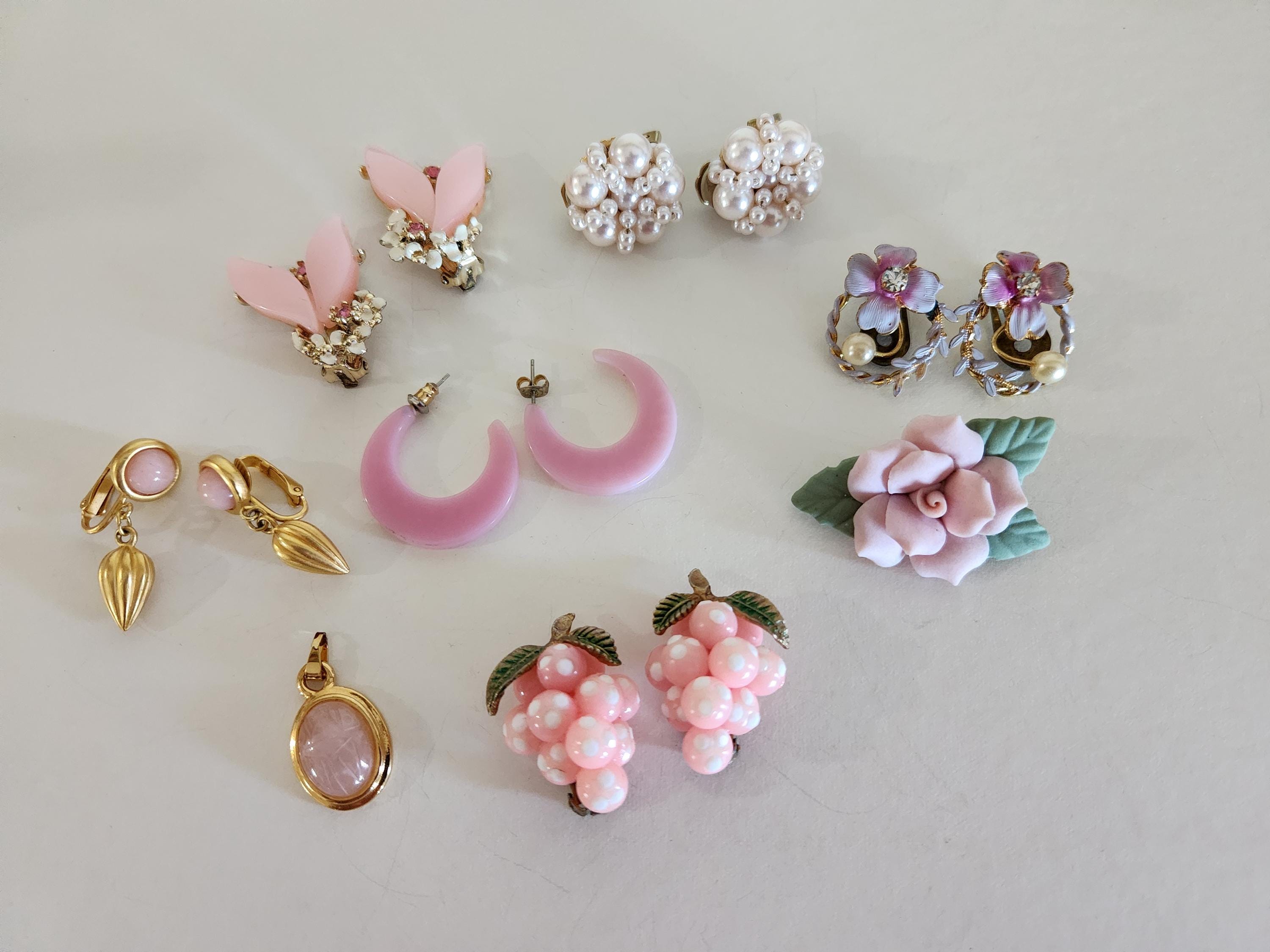 Vintage Pink Assorted Jewelry Lot | for Resale or Personal  display picture 1
