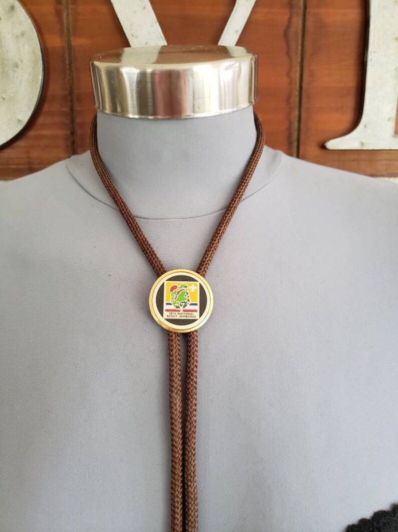 Jamboree Scout Bolo Tie Boy Scout Bolo Tie Vintage 1973 International Scout Jamboree Bolo Tie
