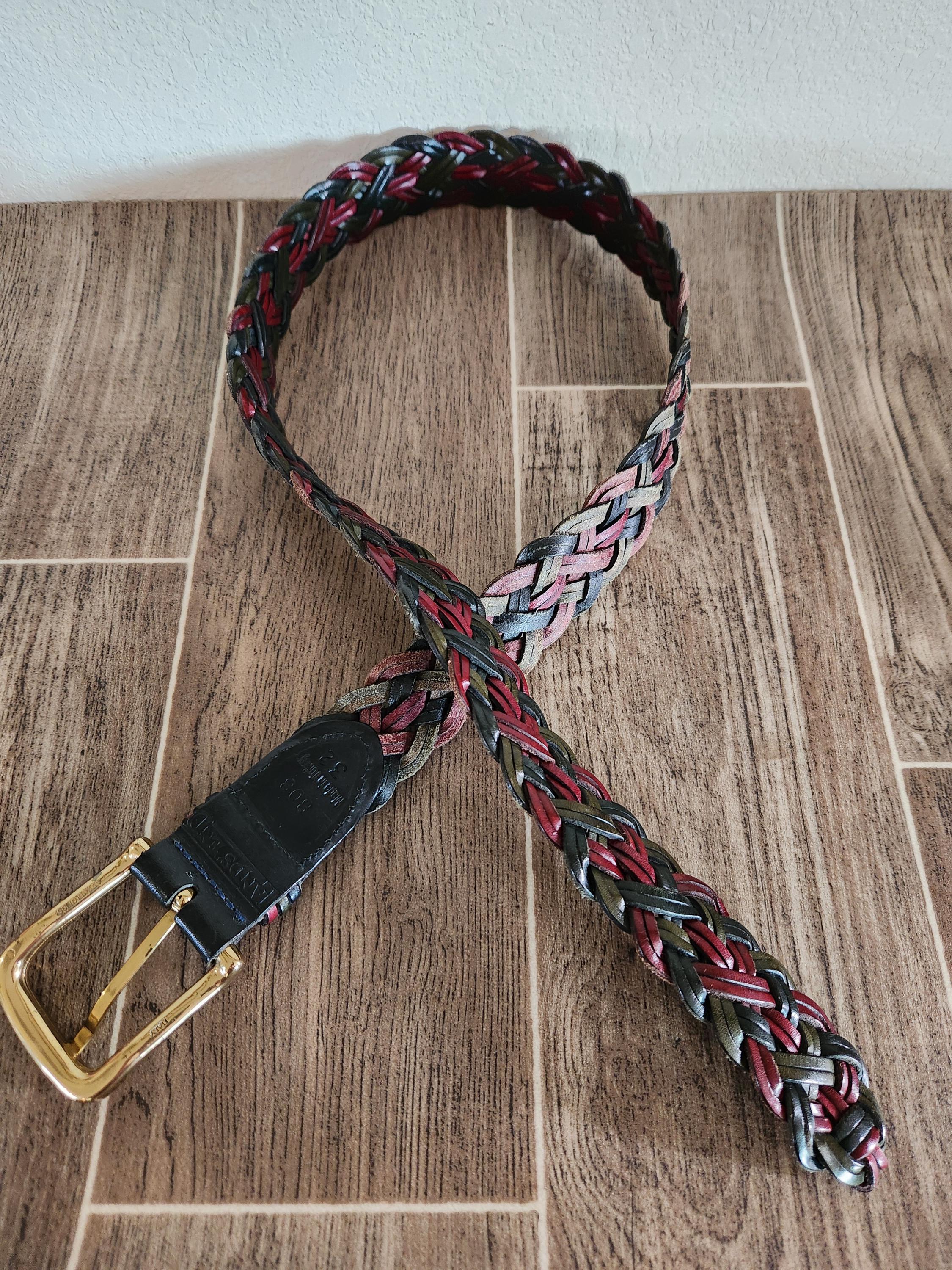 Vintage Land\'s End Wide Braided Leather Belt - M Vintage Lands End Braided Leather belt - Size | Mercari main image 4