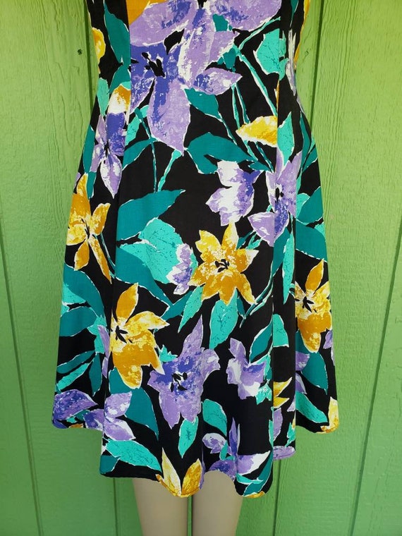 Vintage 1980's Summer Dress | Floral Summer Cockt… - image 5