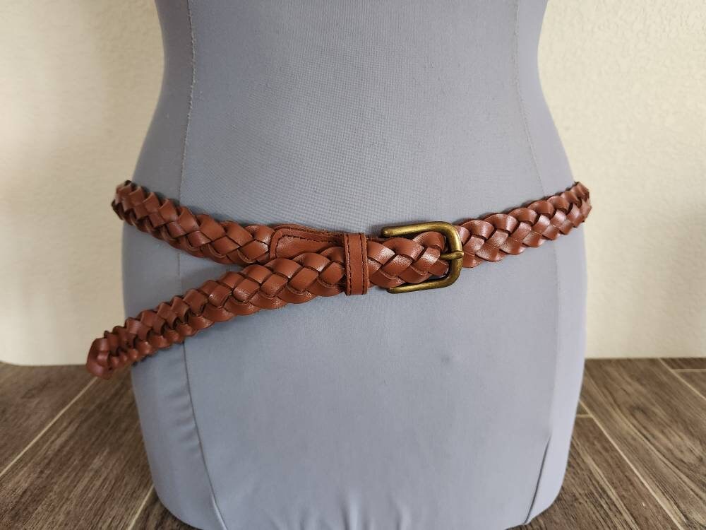Bonded Brown leather Belt, Size M-L waist 29 to 32 inches