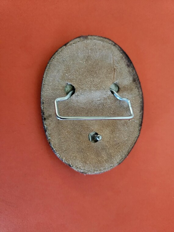 Vintage Leather Grote Belt Buckle - Large Grote Buckle View 5
