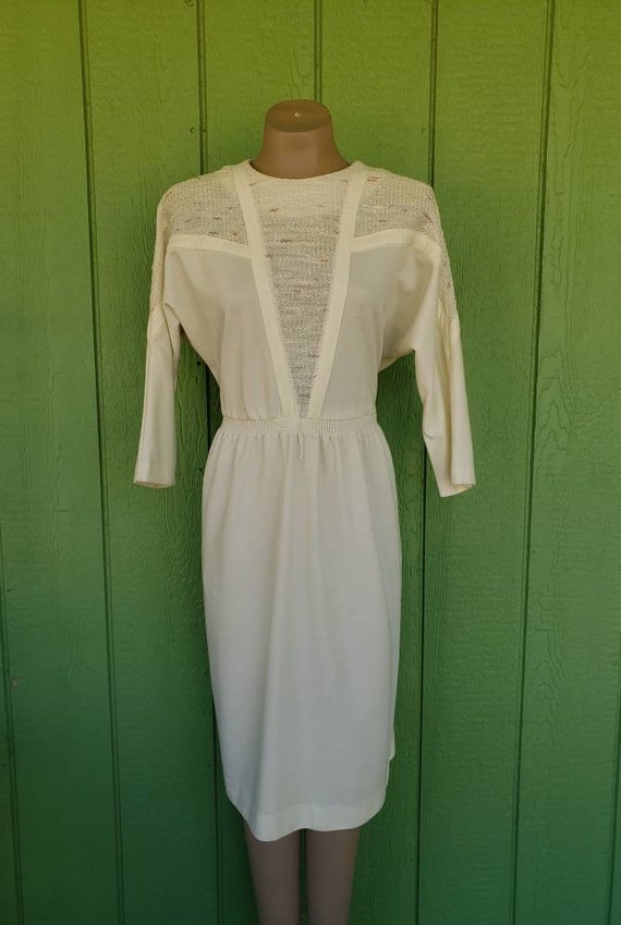 Vintage Melissa Petites Dress | Winter White Dres… - image 7