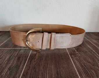 Vintage Wide Leather Belt by Calderon | 27.5 to 31.5  display picture 3
