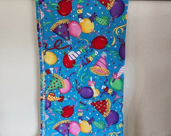 Happy Birthday Fabric Tablecloth - Handmade Tablecloth | 56" X 56"