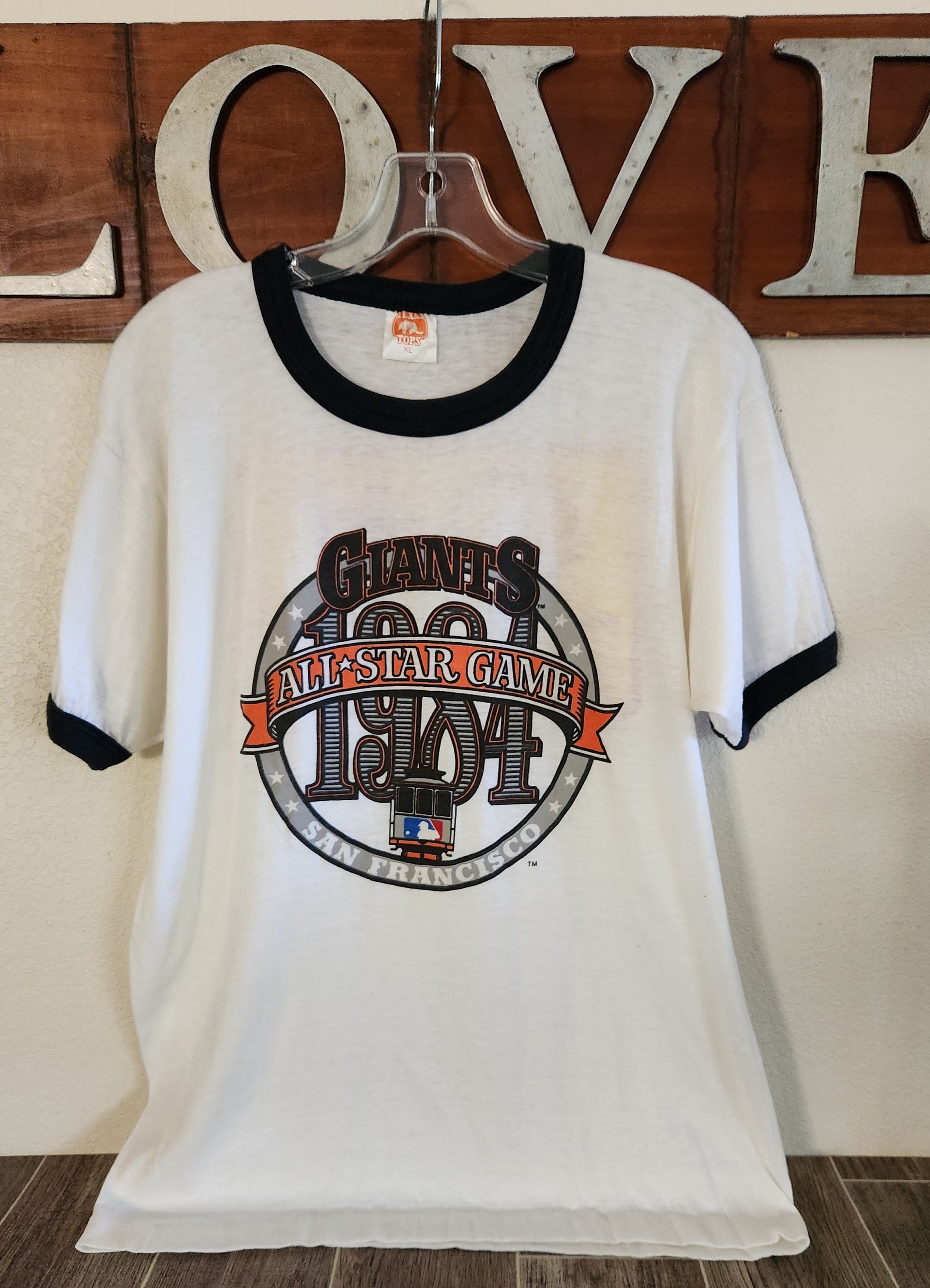 Vintage 1980's Giants T Shirt | Giants All Star Game 1984 | Label