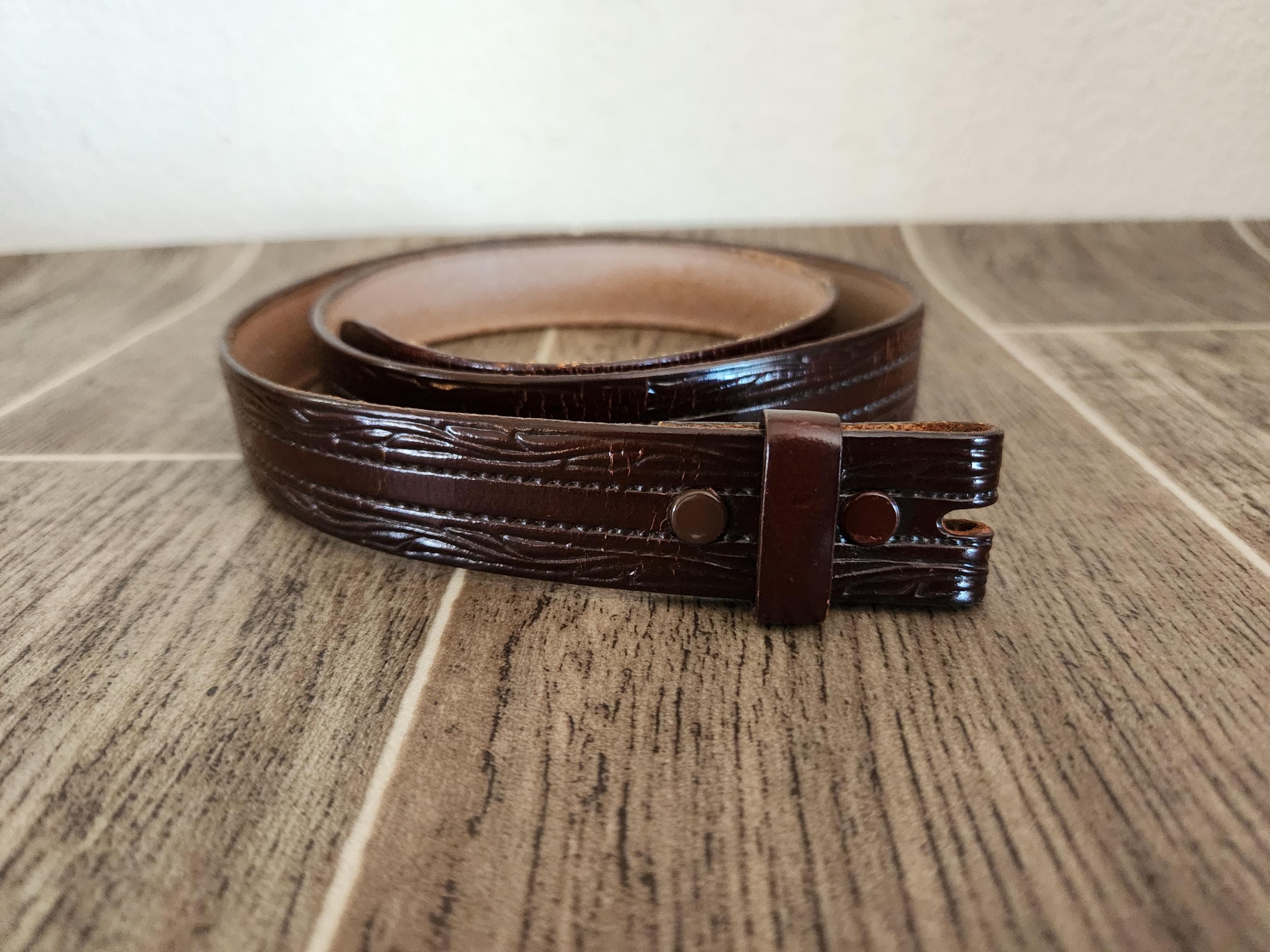 TexTan Black Genuine Cowhide Leather Belt with Silver Tone and Blue Buckle Western leather Belt Blue main image 3