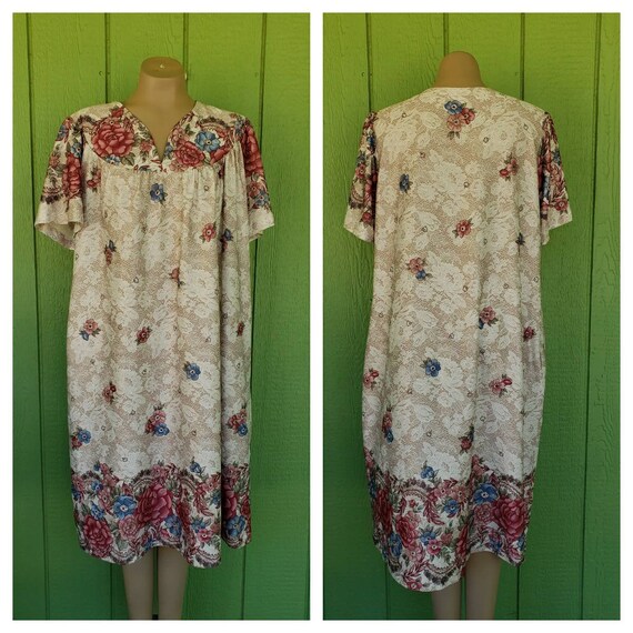 Polyester House Dress Muumuu Casual - Etsy