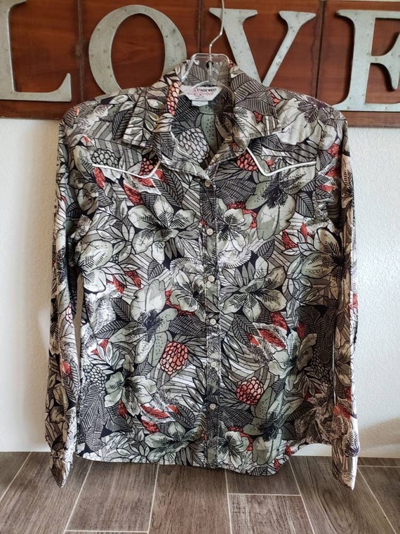 Vintage Women Western 1970's Blouse by Stage West for Prior |