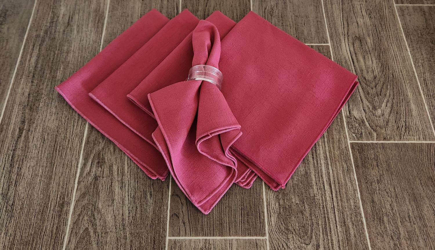 Strawbridge Clothier Mauve Cloth Napkins, Set of 16