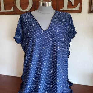 1970/'s Polyester Tunic Top Summer Tunic Various Sizes Vintage NOS Polka Dot Tunic By Connie/'s Blouses