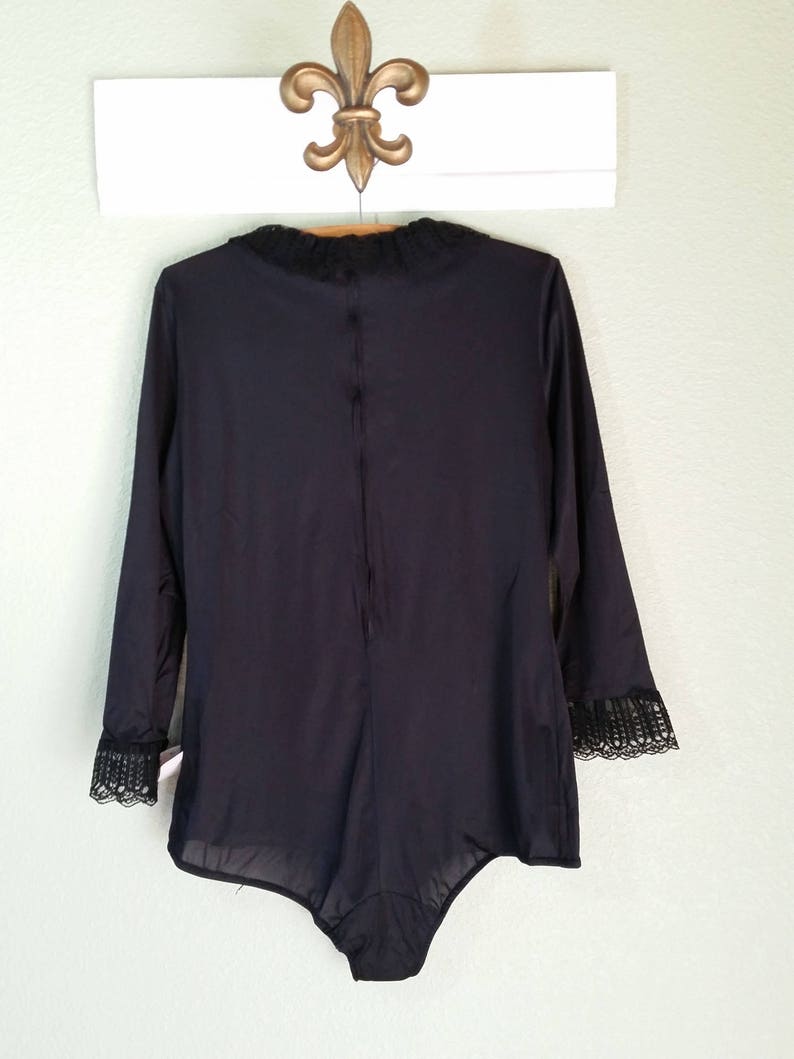 1970/'s Pirate Blouse #46585 Vintage Body Shirt with Ruffles MediumLarge