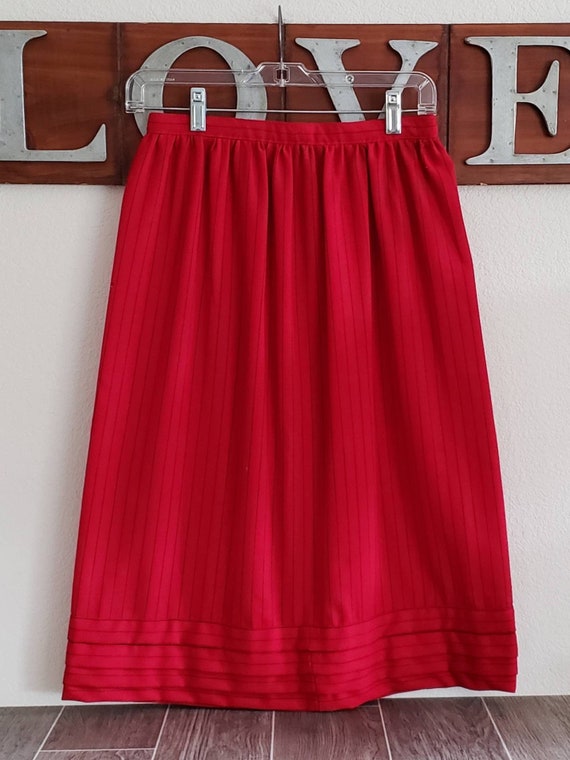 Vintage Knee Skirt | Medium Weight Cotton Skirt |… - image 1