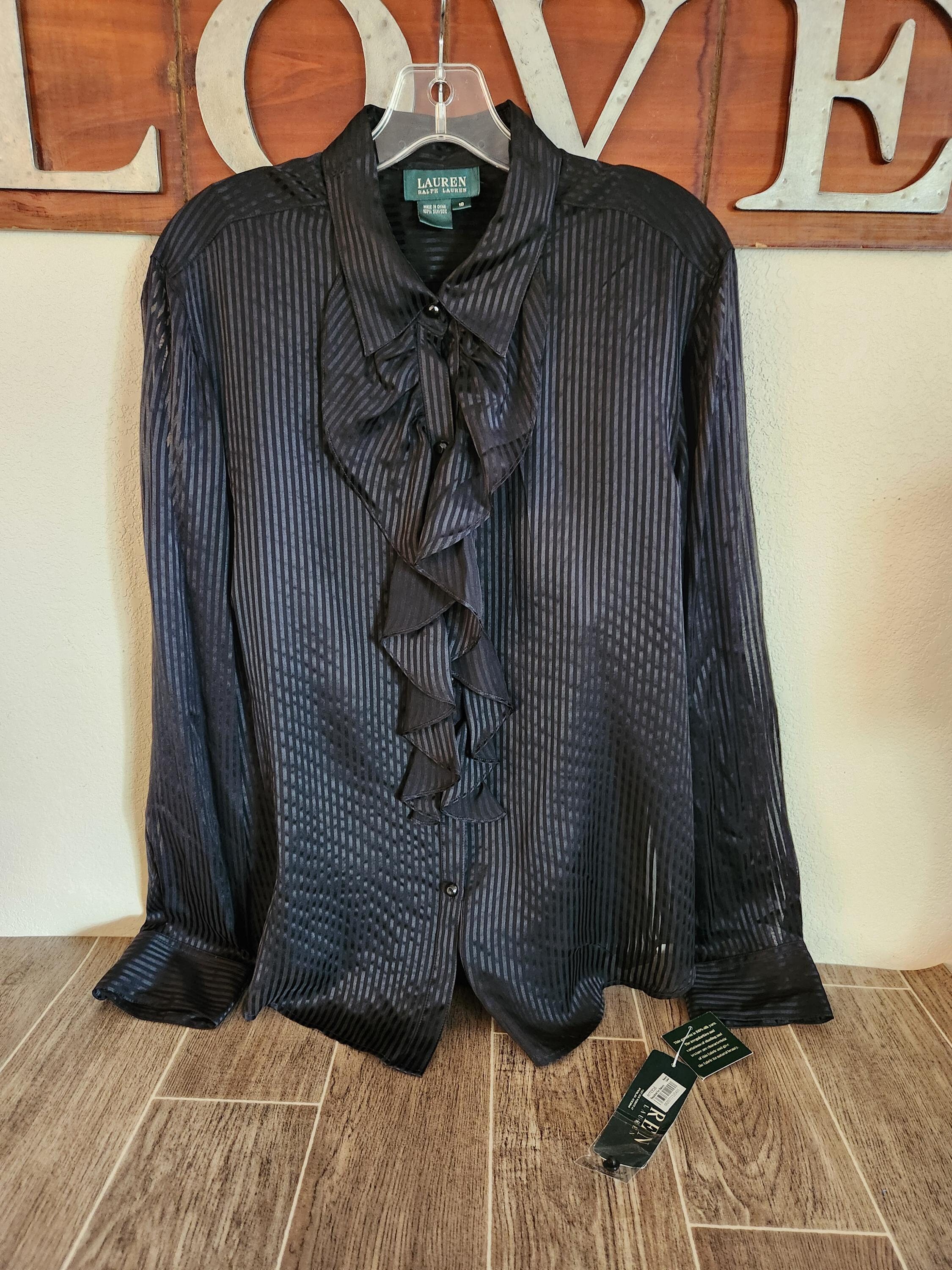 Vintage RALPH LAUREN Silk Ruffle Top RARE — Esmes Drawer Too