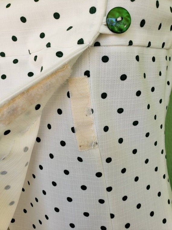 Vintage 1970's Polka Dot Sleeveless Wrap Dress, R… - image 8