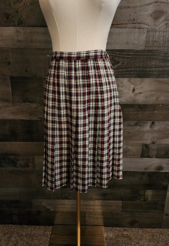 Vintage 1990's Pleated Plaid Shirt by Diane Richar