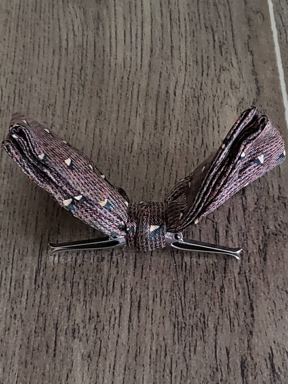 Vintage 1950's 1960's Bow Tie, Clip On Bow Tie - image 4