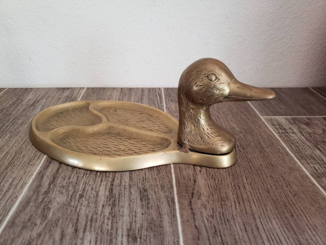 Vintage Brass Duck Men's Accessory Tray Vintage Brass Etsy