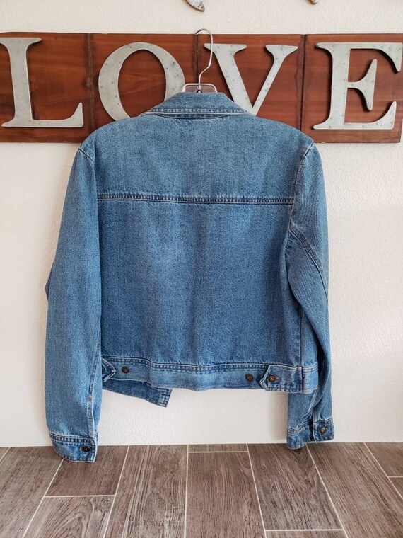 Vintage Denim Jacket by Ease Sport | Blue Faded D… - image 7