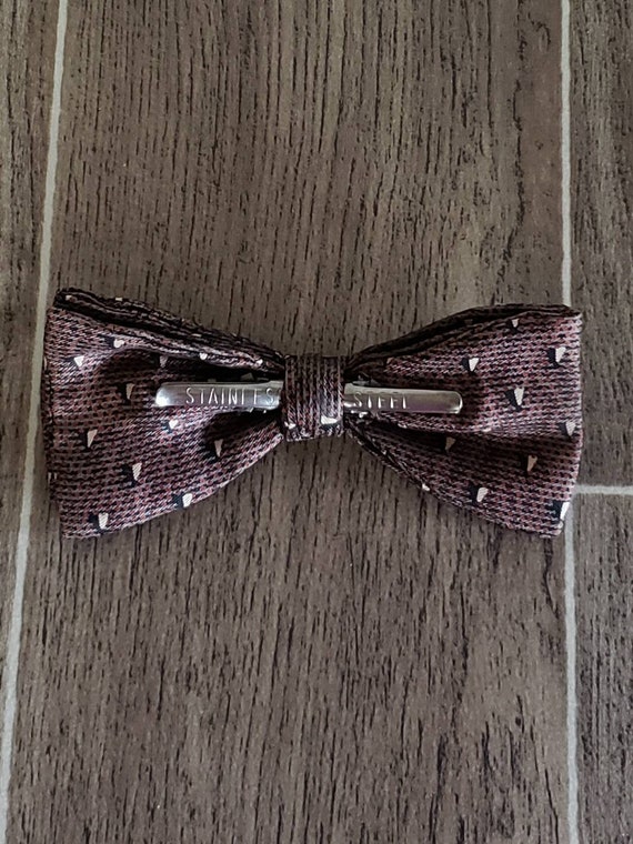 Vintage 1950's 1960's Bow Tie, Clip On Bow Tie - image 2