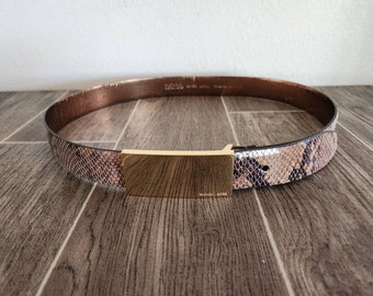 Michael Kors Leather Studded Belt With Inlaid Tigers Eye and  display picture 1