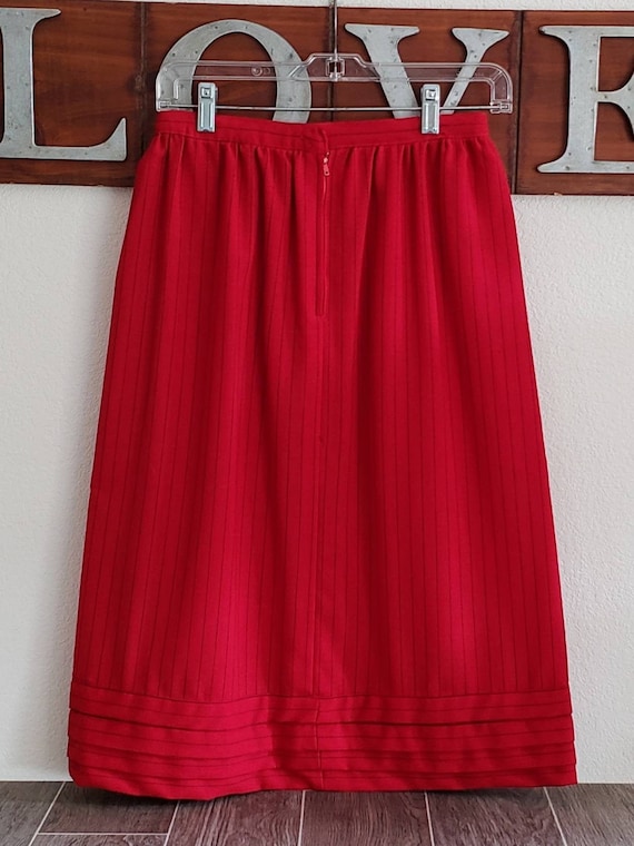 Vintage Knee Skirt | Medium Weight Cotton Skirt |… - image 2