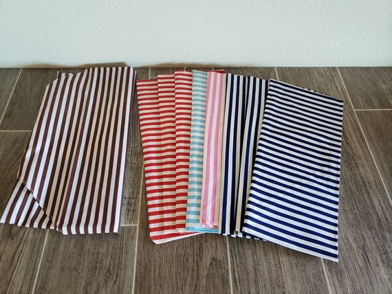 Vintage Striped Head Scarf, New Old Stock Triangu… - image 7