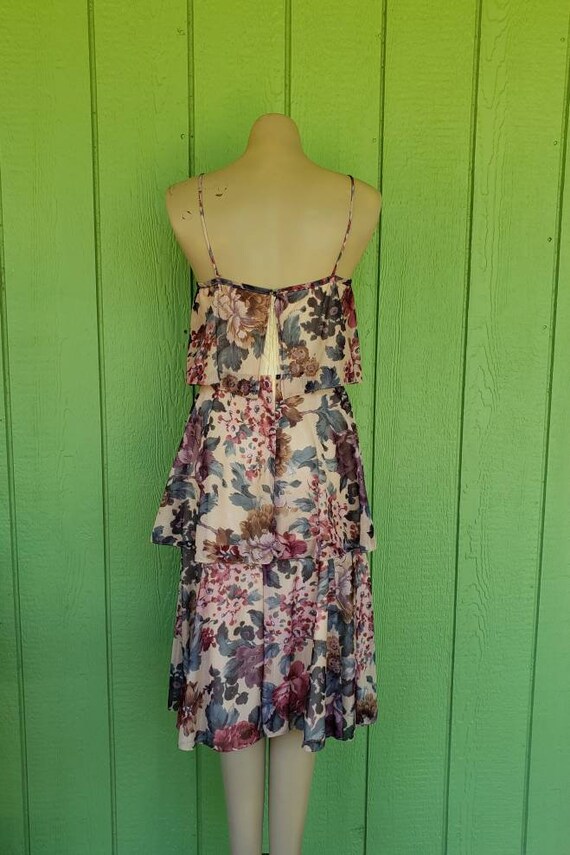 Vintage 1970's Tiered Floral Sundress by Milson o… - image 4