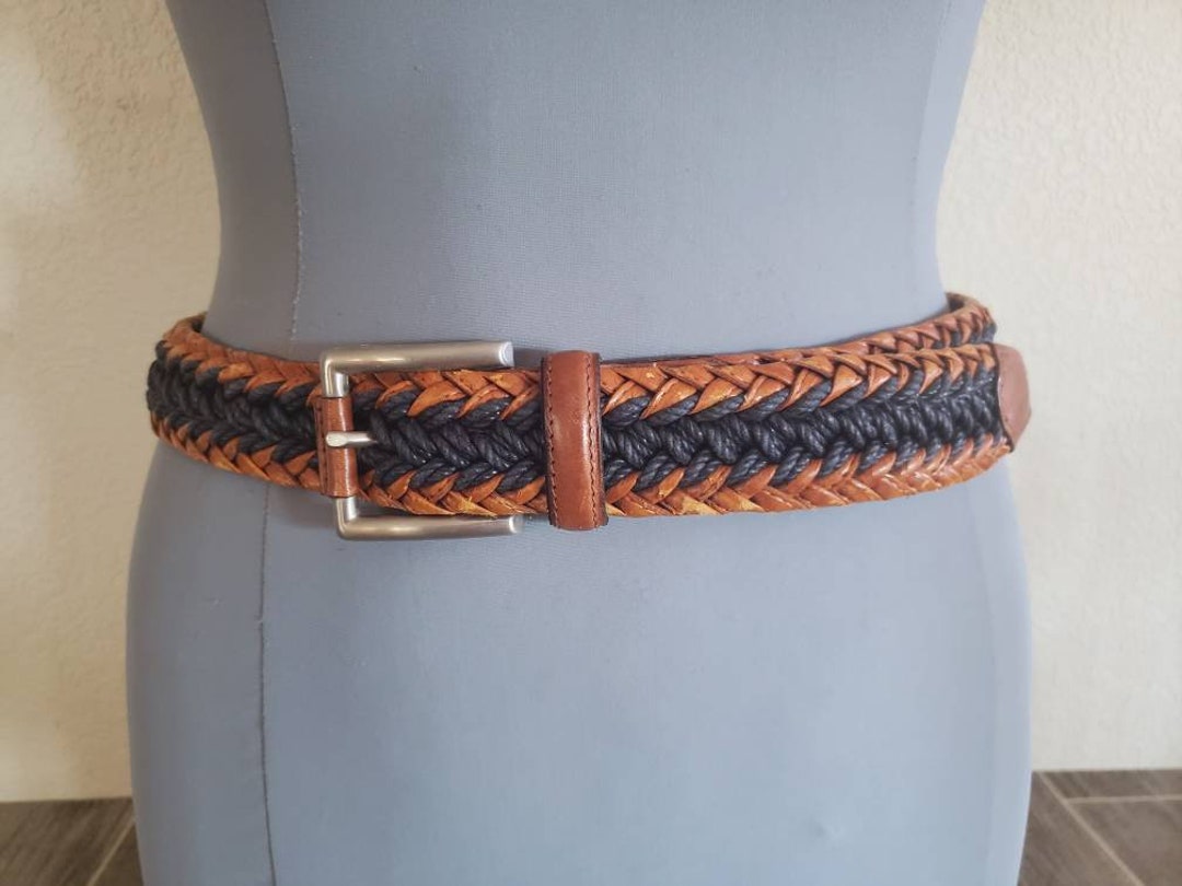 Beyond Creations Braided Brown Leather Belt main image 0