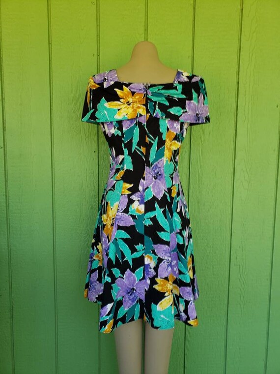 Vintage 1980's Summer Dress | Floral Summer Cockt… - image 6