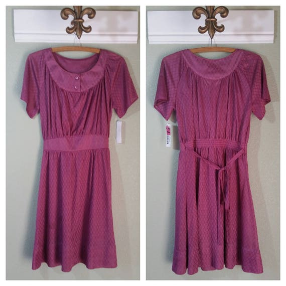 1970s Short Sleeve Dress by J.C. Penny Fashions Knee Length | Etsy