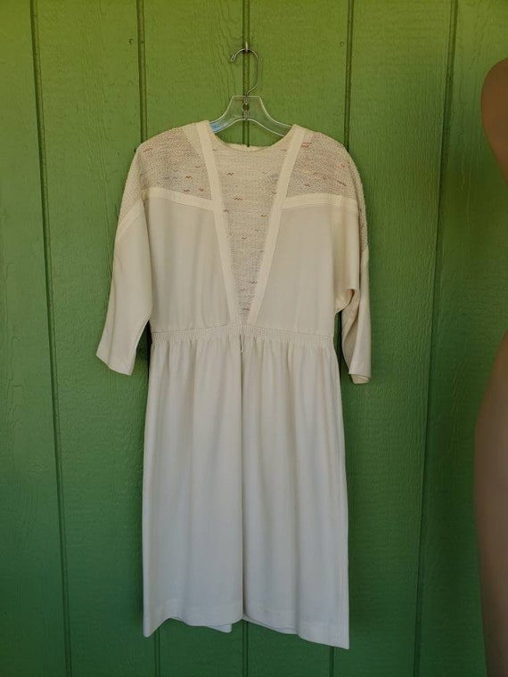 Vintage Melissa Petites Dress | Winter White Dres… - image 2