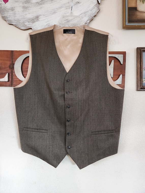 Vintage Men's Vest | J Ferrar Custom Fit Suits | W