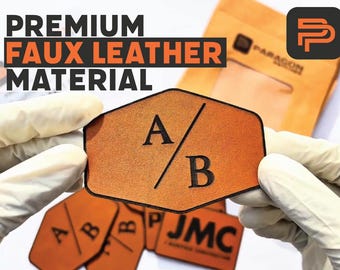 Custom Faux Leather Patches, Personalized Logo Patches for Hats, Laser Engraved Leather Patches, Leather Tags, Custom Logo Leather Patches