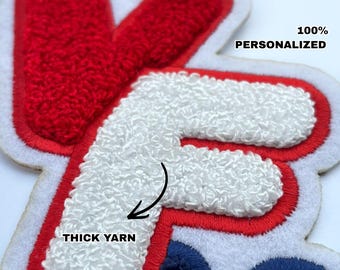 Custom Chenille Patches: Varsity Letters Iron-On Sew-On Jackets (12 words)
