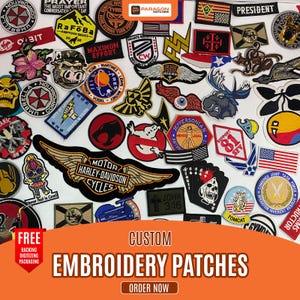 Individueller Stickerei-Patch Individueller Aufnäher Individueller Logo-Flicken Personalisierte Stickerei-Patches Klett-Patches Aufnäher-Jacken-Flicken