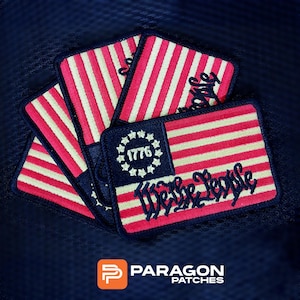 We the People 1776 American Flag Patch, Betsy Ross Flag Patch, Tactical Morale Patch – USA Patriotic Embroidered Patch