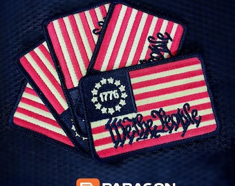 Wir, die Leute 1776 Amerikanischer Flaggen-Patch, Betsy Ross Flaggen-Patch, taktisches Stimmungs-Patch - USA Vaterländischer gestickter Aufnäher